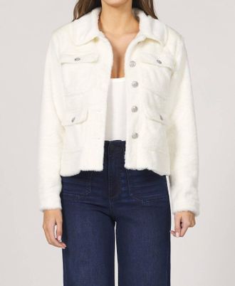 Dear John Denim Autumn Button Front Jacket In Beige