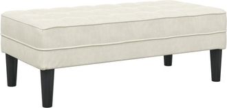 vidaXL Vidaxl - Banco Crema 113 x 57 x 39 cm Terciopelo