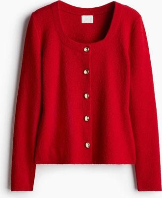 H&M Figurnaher Cardigan - Red