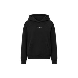 Tommy Jeans TJW Script Raglan Hoodie - Dames - Sweatshirts & Hoodies - Zwart - Maat: M Katoen