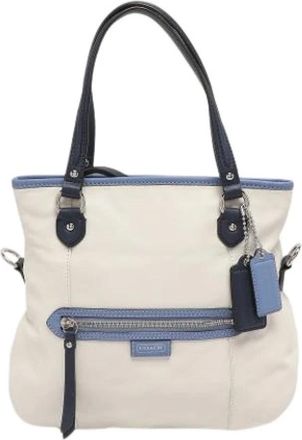 Coach Pre-owned Handbags, female, White, Size: ONE SIZE Pre-owned Leather Handbag