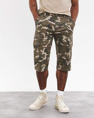 Jacamo 3/4 Length Twill Cargo Short