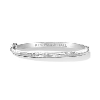 Dower & Hall 4.5mm Hinged Hammered Nomad Bangle