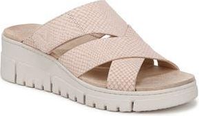 Vionic Uptown Sunset Slide Sandal in Cameo Rose Nubuck at Nordstrom Rack, Size 7.5