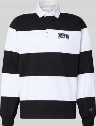 Champion Relaxed Fit Poloshirt aus Baumwolle in Black, Gr&ouml;&szlig;e XXL