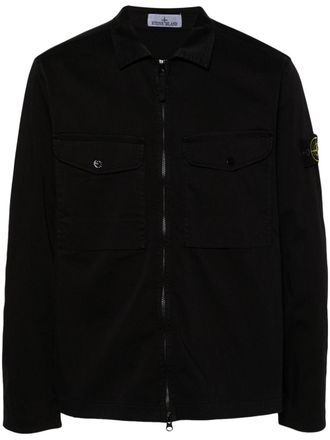 Stone Island Compass-badge shirt jacket - Black