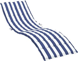 vidaXL Coj&iacute;n De Tumbona Tela Oxford A Rayas Azul Y Blanco Vidaxl