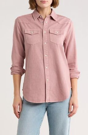 Tailor Vintage Denim Western Button-Up Shirt in Zephyr at Nordstrom Rack, Size X-Large