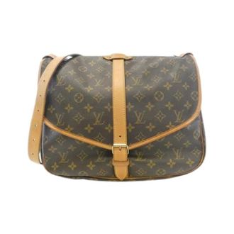 Louis Vuitton Pre-owned Cross Body Bags, female, Brown, Size: ONE SIZE Pre-owned Monogram Saumur Shoulder Bag