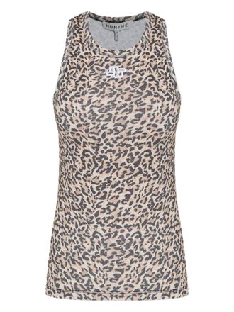 Munthe leopard-print sleeveless top - women - EcoVero Viscose (LENZING)/Elastane - 40 - Neutrals