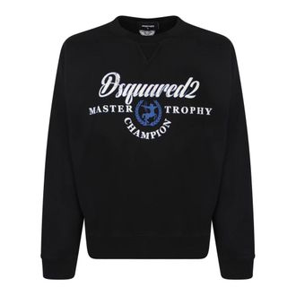 Dsquared2 Sweatshirts, male, Black, Size: S Black Sweatshirt Aw23 Casual Style