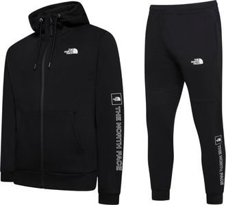 The North Face Mens M Outline Logo Box Tracksuit Set Black Cotton - Size X-Large