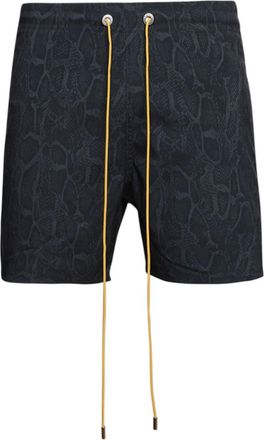 Rhude snakeskin-print swim shorts - men - Nylon - L - Green