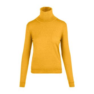 Aspesi Gebreide coltrui - Dames - Coltruien - Geel - L - Wol - Truien & Vesten