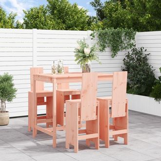 Berkfield Home 5 Piece Garden Bar Set Solid Wood Douglas in Brown