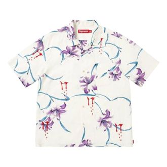 SUPREME SS26 AOI Lilies S/S Shirt White SUP-SS26-213-WHT