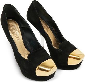 Alexander McQueen Pumps in pelle scamosciata con tacco - Nero