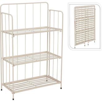 Progarden Estanteria Plegable 58x27x90 Cm Metal Blanca, Estanteria Plegable 58x27x90 Cm Metal Blancaestante Para Plantas/mesa Para Plantas - Color Blanco - Meta