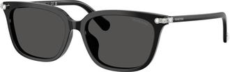 Swarovski 0Sk 6064D - unisex - Zonnebrillen - Zwart - 56 MM - Accessoires