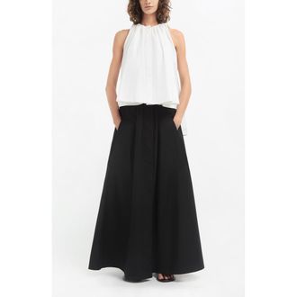 Co Parachute Skirt in Cotton Sateen in Black at Nordstrom, Size Xx-Small