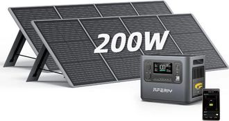 OEM Generador Solar Port&aacute;til - Aferiy - 2400w / 2048wh - 2x200w Paneles Plegables - Ip65, Puertos Usb-c/usb3.0