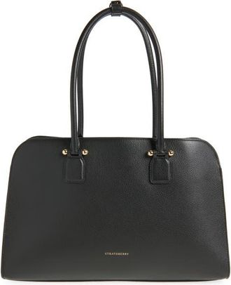 Strathberry Maxi Georgia Leather Tote in Black at Nordstrom