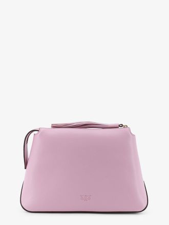 Pinko Womens Beauty Case Pink Leather Make Up Bags