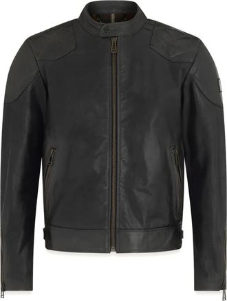 Belstaff Zwarte Leren Legacy Jas - Heren - Leren en Su&egrave;de Jassen - Zwart - L - Leer - Jassen