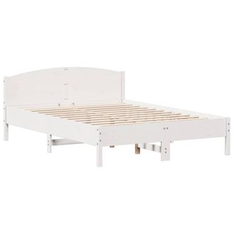 Berkfield Home Bed Frame without Mattress White 120x200 cm Solid Wood Pine | Size: Small Double