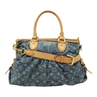 Louis Vuitton Pre-owned Handbags, female, Blue, Size: ONE SIZE Pre-owned Monogram Denim Tote
