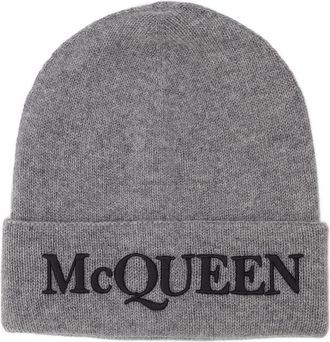 Alexander McQueen Schwarzer Kaschmirkappe