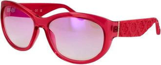 Guess Roze Spiegelende Ovale Zonnebril - Dames - Zonnebrillen - Roze - ONE Size - Accessoires