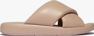 FitFlop Womens FitFlop iQUSHION D-LUXE Womens Slides Classic Beige - Cream - Size: 6