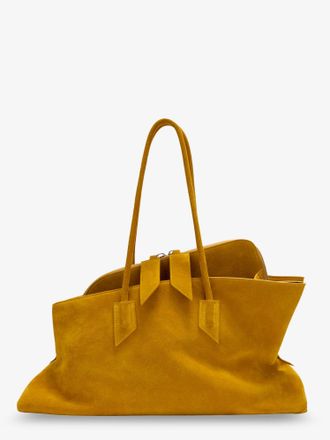 The Attico Womens Shoulder Bag La Passeggiata Yellow Suede