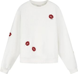 Fab By Fabienne Chapot Terry Kiss Sweater - Dames - Sweatshirts - Wit - XL - Katoen - Hoodies & sweatvesten