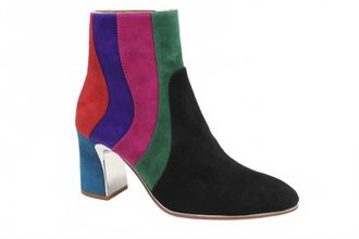 Django & Juliette Womens Kame Leather Ankle Boots In Winter Multi