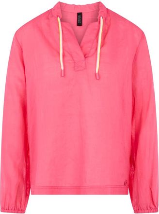 Marc Cain Lange mouw blouse van lichte Ramie - Dames - Blouses - Roze - M - Overhemden
