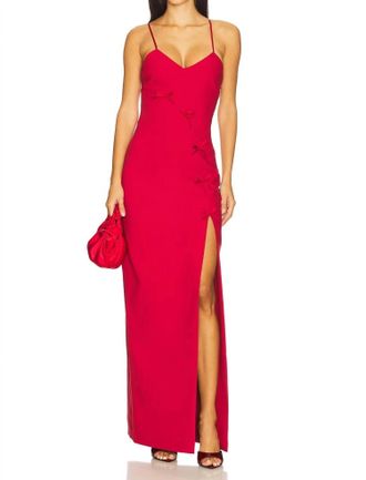 Cinq &agrave; Sept Elea Maxi Dress In Chery Rose