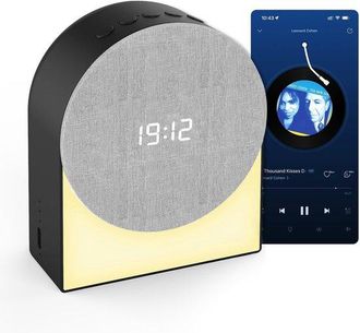 OEM Alarma Con M&aacute;quina De Ruido Blanco, Altavoz Bluetooth 4 En 1, Sonido Natural, Ayuda Port&aacute;til Para Dormir, Recargable, Brillo Ajustable
