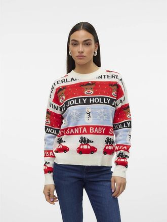 Vero Moda Kersttrui met ronde hals