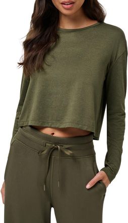 Travis Mathew Celestia Long Sleeve Performance T-Shirt in Heather Grape Leaf at Nordstrom, Size X-Large