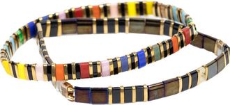 Saachi 2-Pack Stretch Beaded Bracelets in Pink at Nordstrom Rack