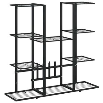 vidaXL Soporte Para Flores De Hierro Negro 94,5x25x89 Cm Vidaxl