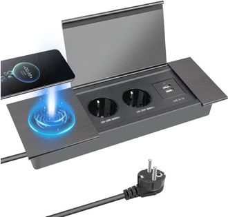 OEM Regleta Empotrable Con 2 Tomas De Corriente, Puertos Usb-c, Usb-a, Hdmi Y Rj45, Cable De 1,8 M, Para Oficina, Cocina Y Sala De Estar