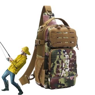 Generic Fishing Sling Pack,with Water Bottle Holder Tackle Storage | Sling Tackle Bag,for Hiking Men Travel Camping Outdoor Gym Sports Adventure