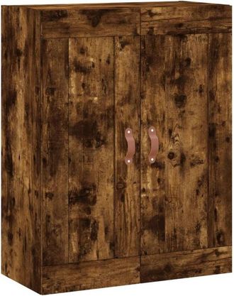 vidaXL Wall Mounted Cabinet Smoked Oak 69.5x34x90 cm Engineered Wood Vidaxl