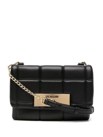 Love Moschino quilted cross body bag - women - Polyurethane - OS - Black