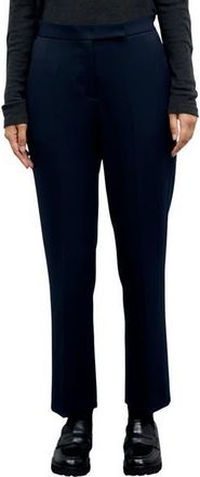 Gerard Darel Mid-Rise Sculpted Cropped Trousers in Navy Blue at Nordstrom, Size 14