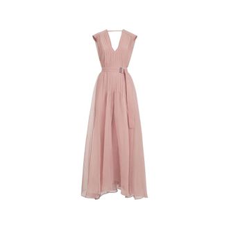 Brunello Cucinelli Belted-waist Midi Dress