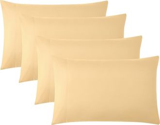 Southshore Fine Linens 4 Piece Pillow Case Set in Gold at Nordstrom Rack, Size Standard